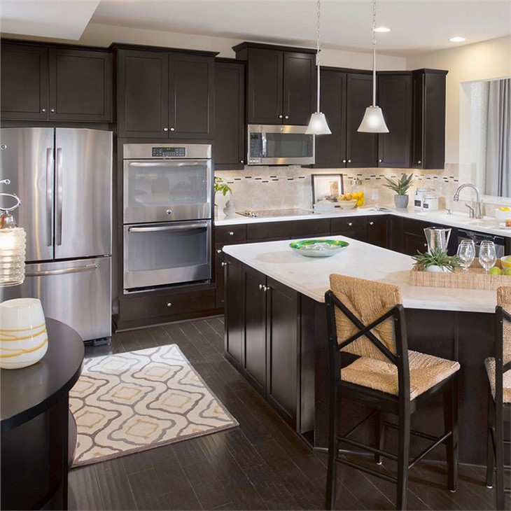Small Kitchen Espresso Cabinets